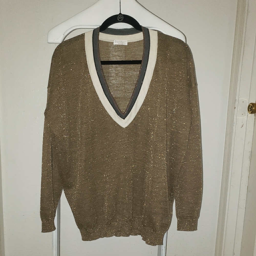 Brunello Cucinelli linen pullover sweater